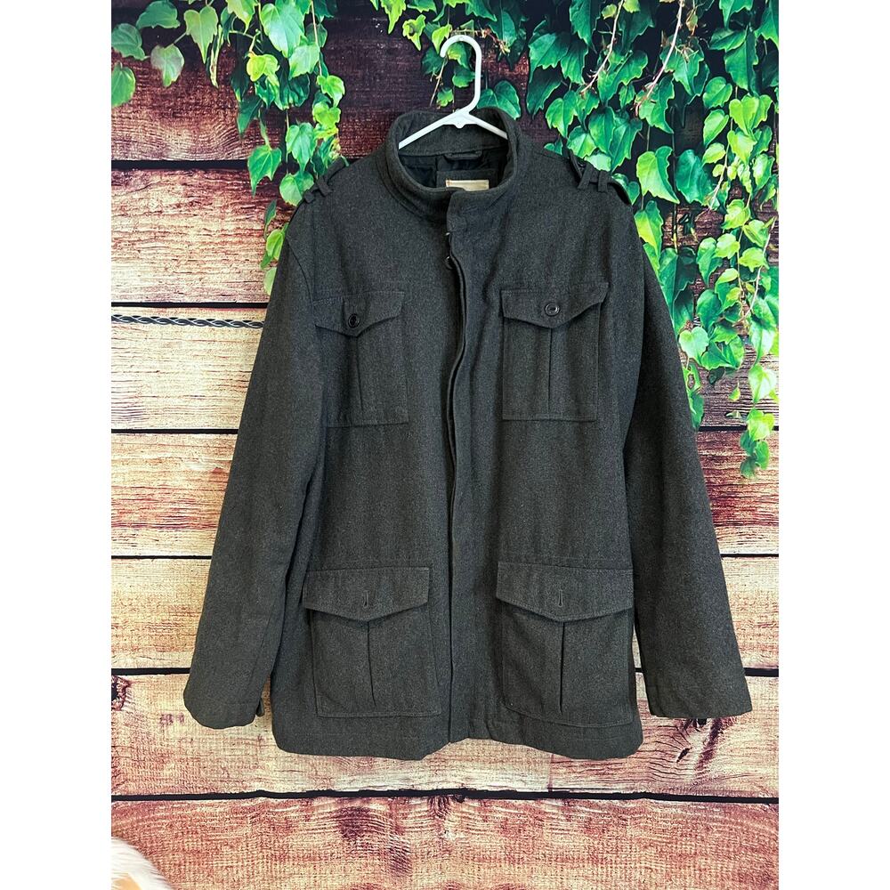 Old Navy Carhartt Style Chore Barn Jacket Full Zip Grey Coat Men's XXL 2XL